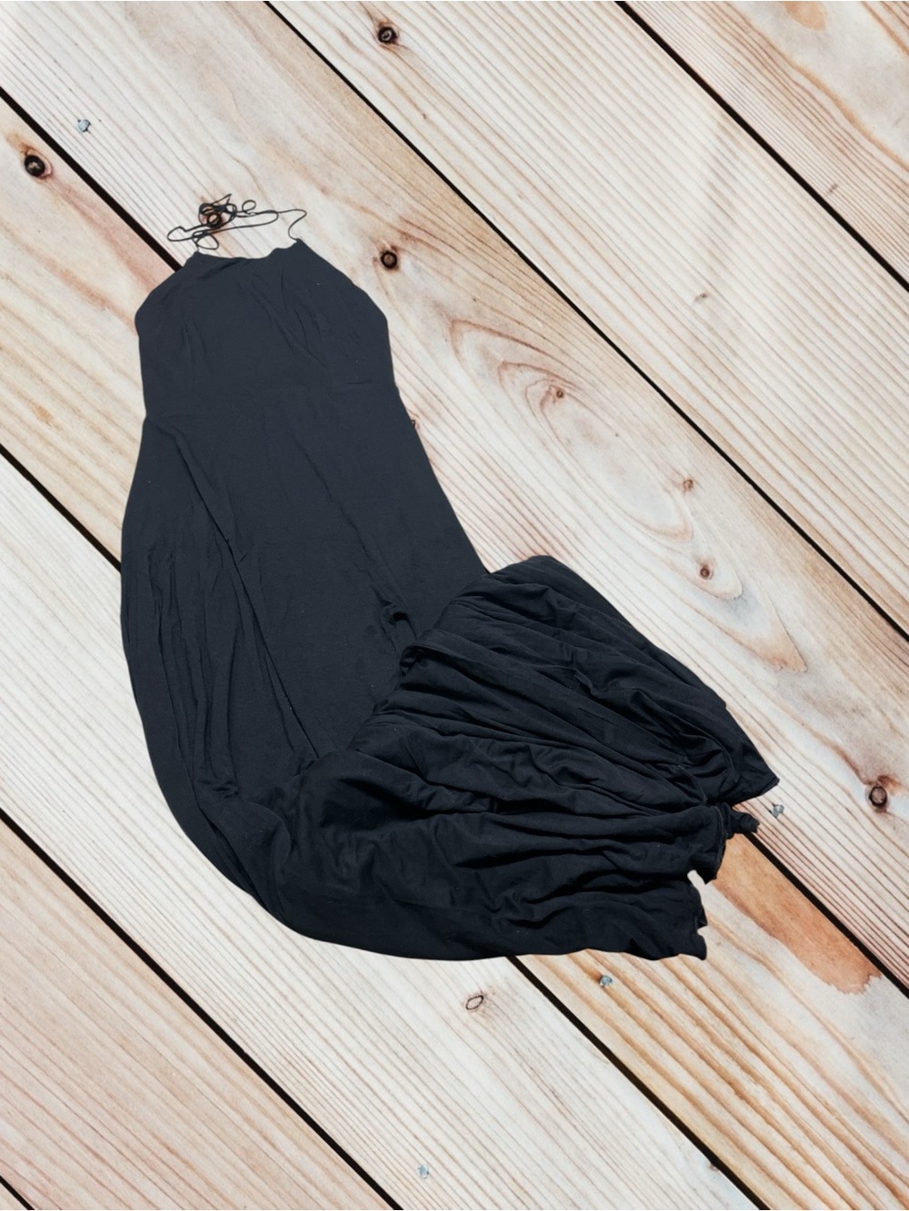 Revolve Delacy L black High Neck Halter Modal Jersey Maxi Dress - Picture 2 of 14